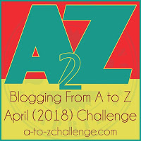 #AtoZchallenge 2018 friendly new badge logo